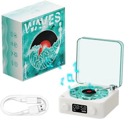 Retro Style Wireless Waves Vinyl Bluetooth Speaker