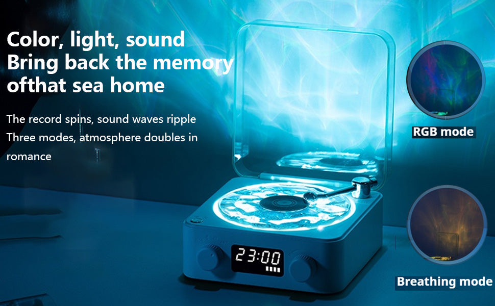 Retro Style Wireless Waves Vinyl Bluetooth Speaker