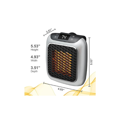 Portable Electric Wall Space Heater With Adjustable Thermostat & Timer — Compact, Quiet & Energy-Smart Heating for Every Room